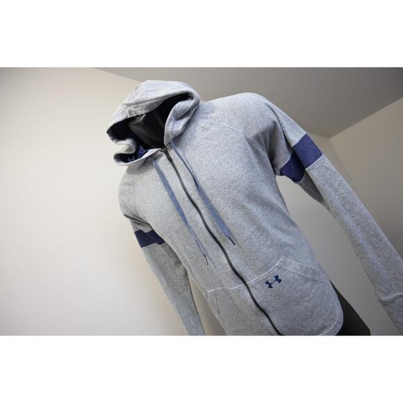 Under Armour Hoodie Full Zip Cotton Blend Athletic Jacket Womens Sz Medium - Picture 1 of 8